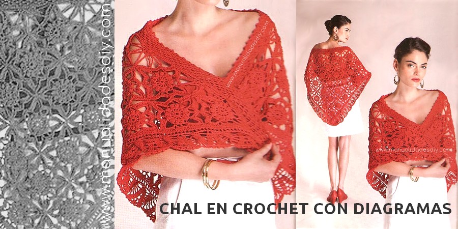 chal crochet diagramas