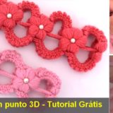 diadema punto 3d crochet