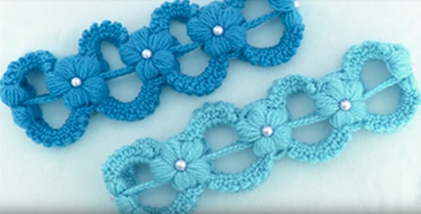 diadema 3d crochet